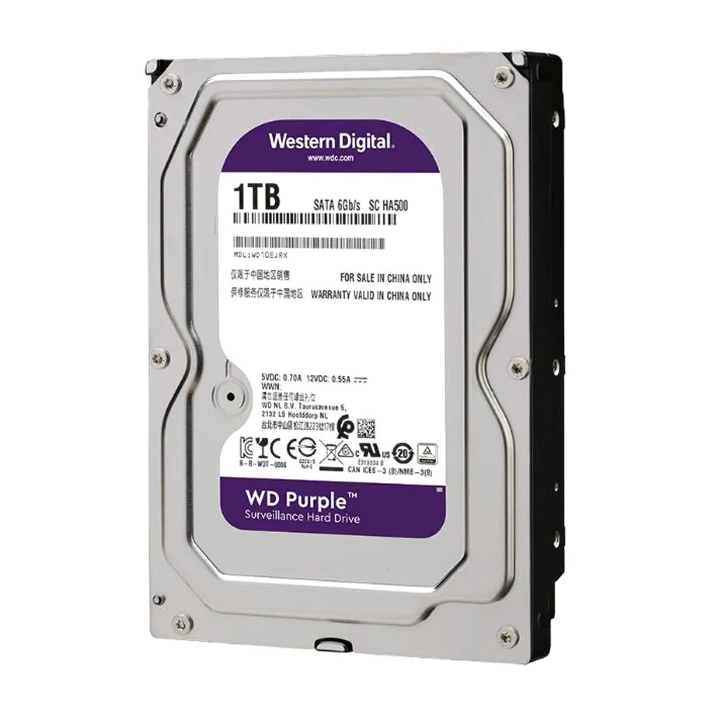 DISCO INTERNO HDD WESTERN DIGITAL PURPLE 1TB 3.5" SATA 3.0 5400RPM