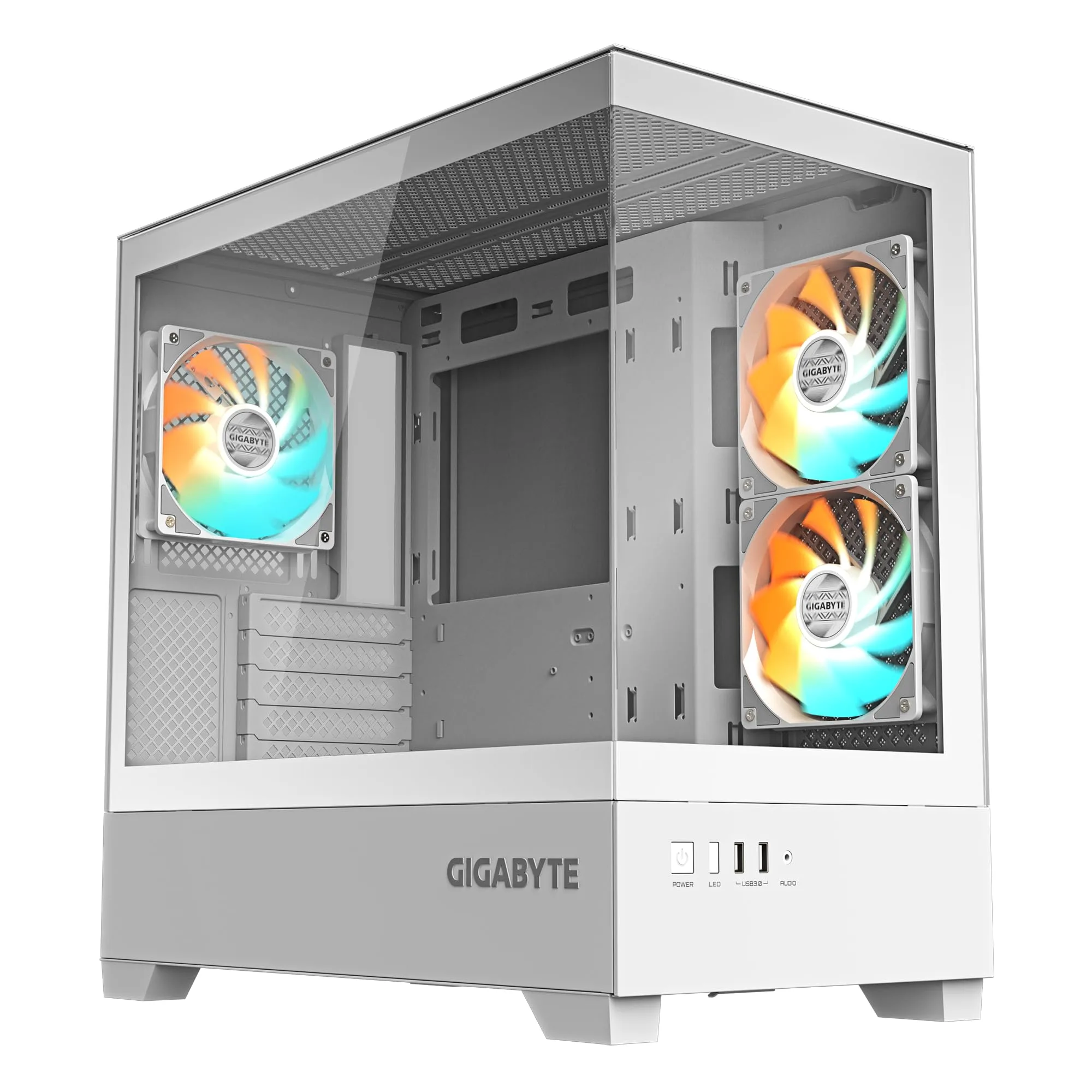 GABINETE GIGABYTE C201 PANORAMIC ICE BLANCO MID TOWER S/FUENTE