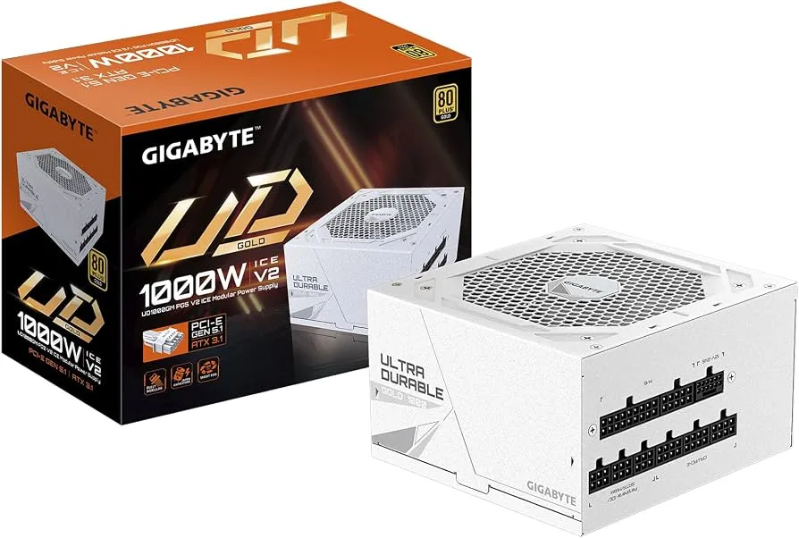 FUENTE GIGABYTE UD1000GM PG5 V2 ICE 80 PLUS GOLD MODULAR