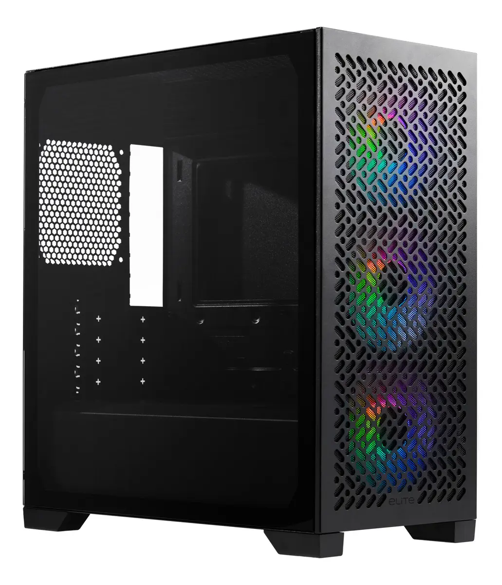 GAB COOLER MASTER ELITE 461 3*FAN ARGB M-ATX BK