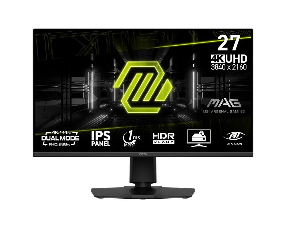 MONITOR GAMER MSI 27" MAG 275UPD UHD IPS 144HZ 1MS FLAT 2XHDMI + 1XDP PIVOTEABLE (II) (8198)