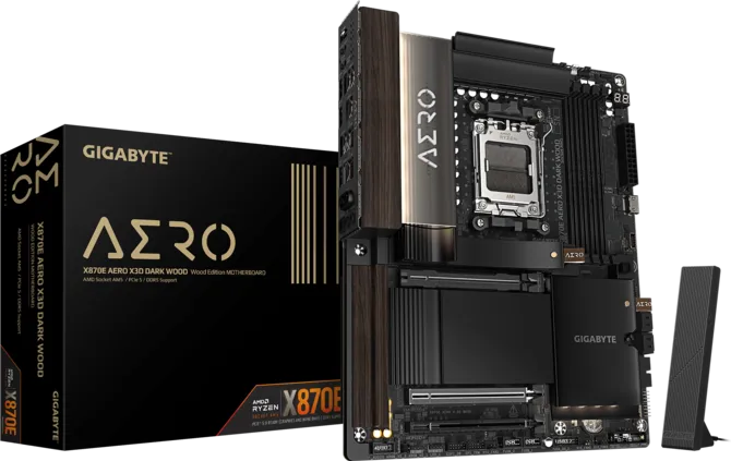 MOTHERBOARD GIGABYTE X870E AERO X3D DARK WOOD AM5 DDR5