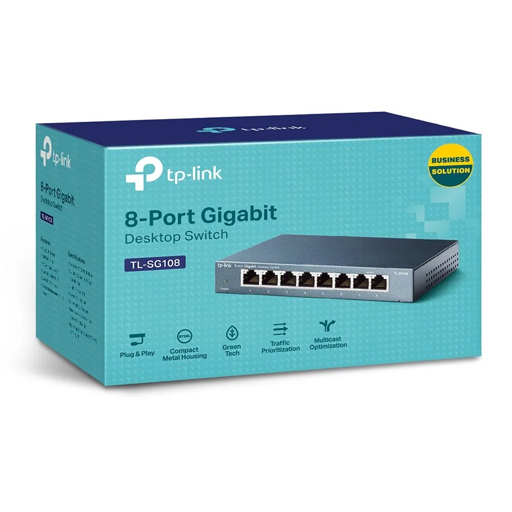 SWITCH 8P TP-LINK SG108 10/100/1000 DESKTOP