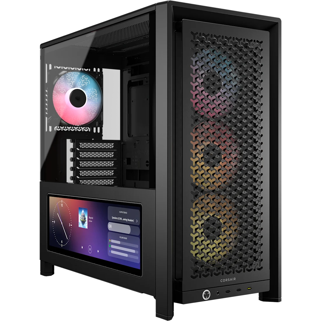 GABINETE CORSAIR FRAME 4000D LCD RS PERFORMANCE MID-TOWER NEGRO