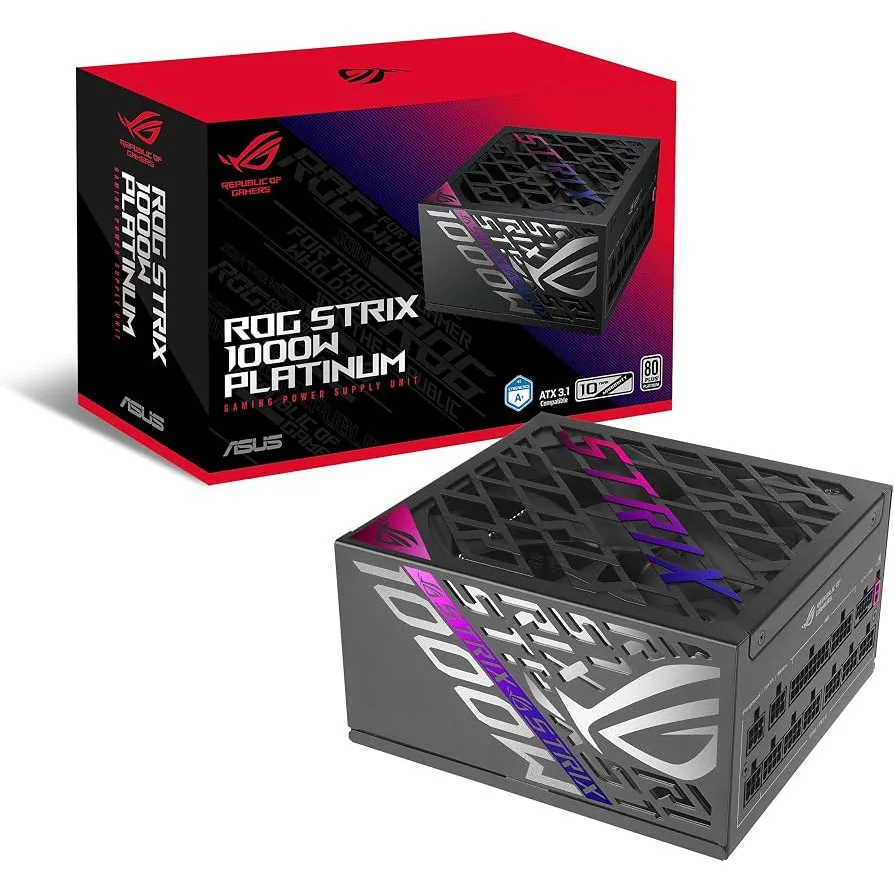 FUENTE ASUS ROG STRIX 1000W GAMING ATX 3.1 PCIE 5.1 80 PLUS PLATINUM