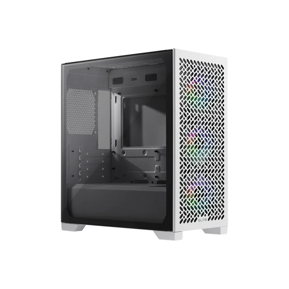 GAB COOLER MASTER ELITE 461 3*FAN ARGB M-ATX WH