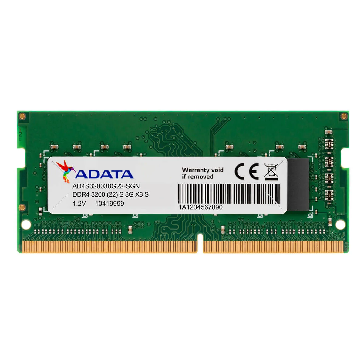 MEMORIA ADATA SODIMM DDR4 8GB 3200MHZ PREMIER GREEN