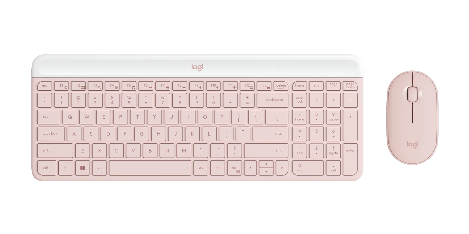 TECLADO+MOUSE LOGITECH WIR MK470 SLIM ROSE 920-011312