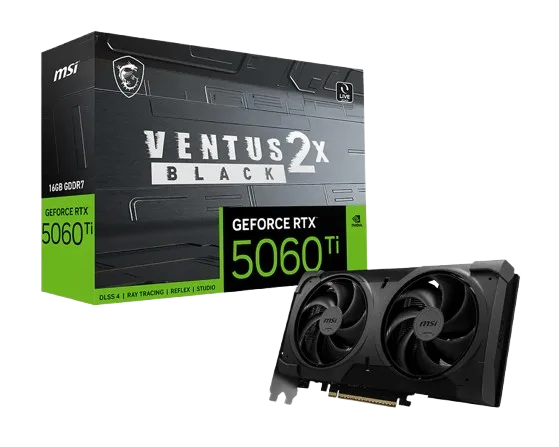 VGA MSI GEFORCE RTX 5060 TI VENTUS 2X OC BLACK PLUS 16G (4710)