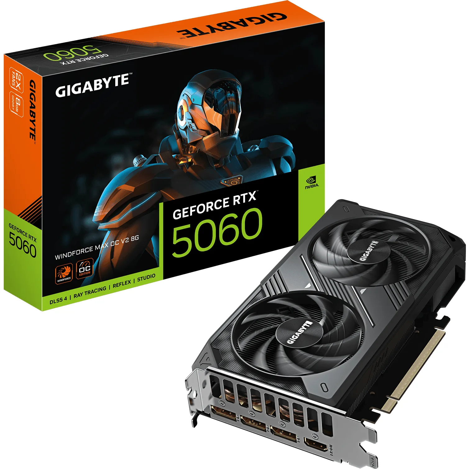 PLACA DE VIDEO GIGABYTE RTX 5060 WF2 MAX OC V2 8G