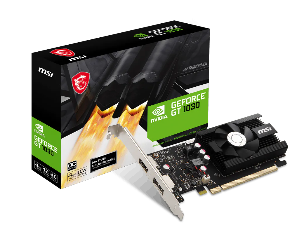 PLACA DE VIDEO MSI NVIDIA GEFORCE GT 1030 4GD4 LP OC