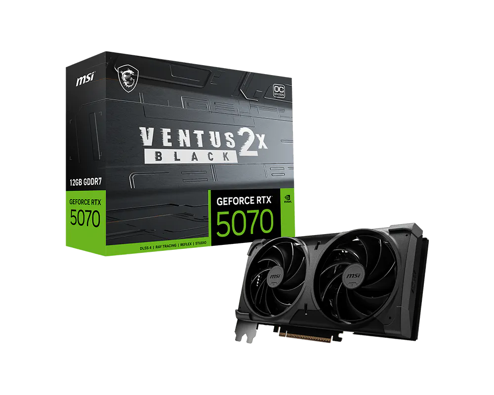 VGA MSI GEFORCE RTX 5070 12G VENTUS 2X OC BLACK (4741)