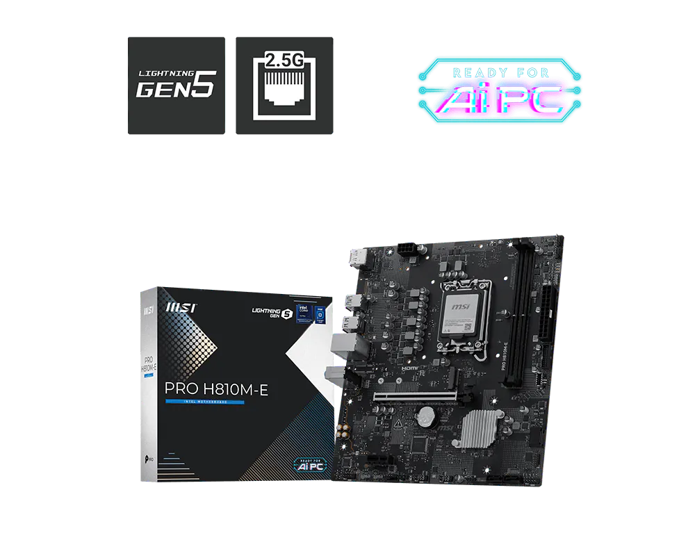 MB MSI S1851 PRO H810M-E DDR5 BOX M-ATX