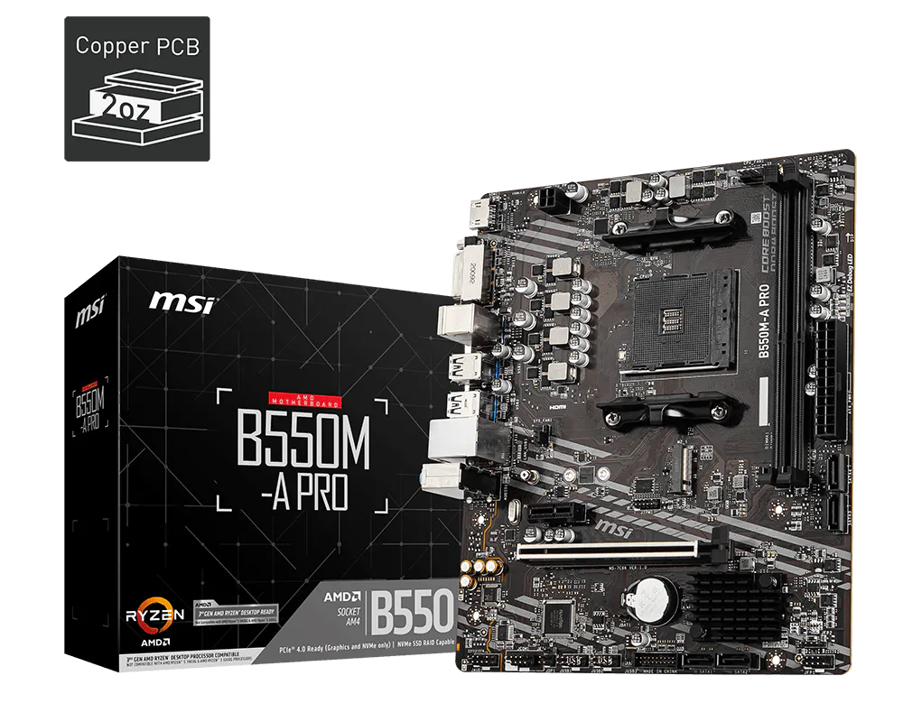 MOTHERBOARD MSI B550M-A PRO (AM4)