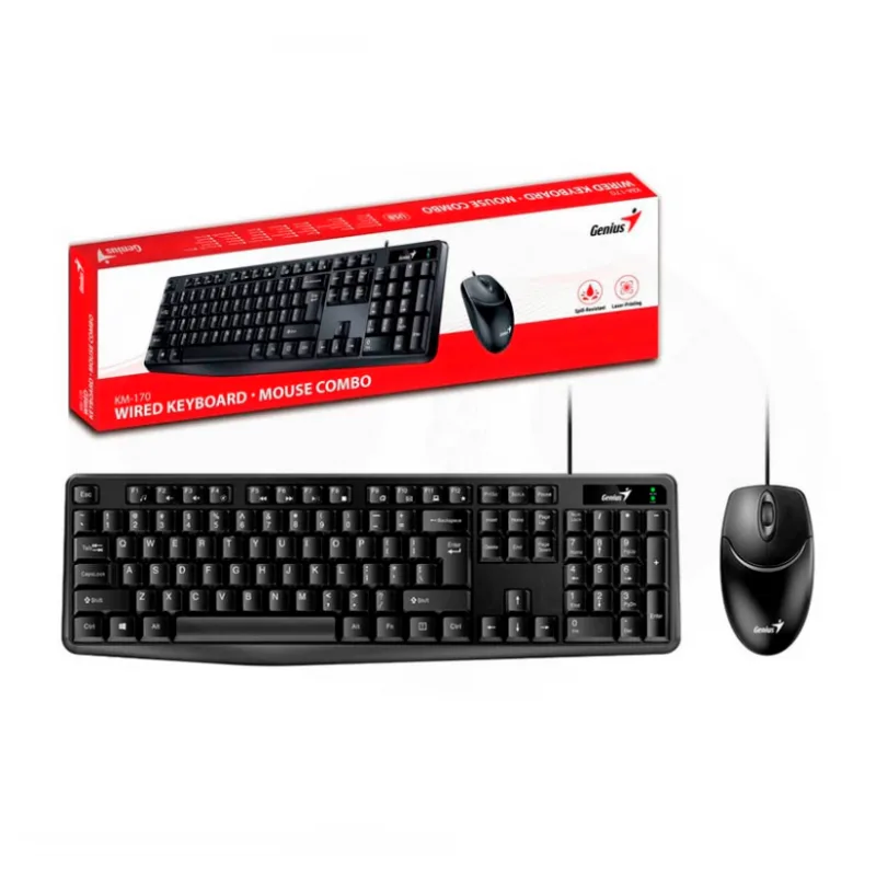 TEC+MOUSE GENIUS KM-170 USB BLACK