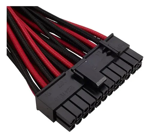 CABLE MALLADO EXTENSIÓN PARA MOTHER 24 PINES CORSAIR BLANCO/NEGRO
