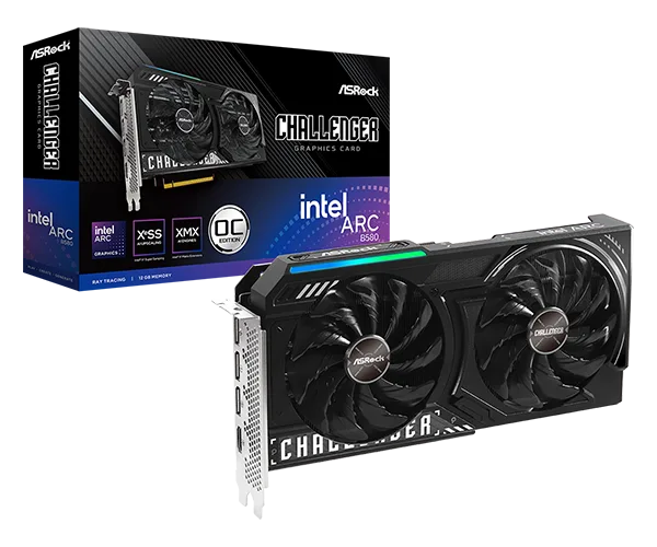 PLACA DE VIDEO ASROCK INTEL ARC B580 12GB CHALLENGER