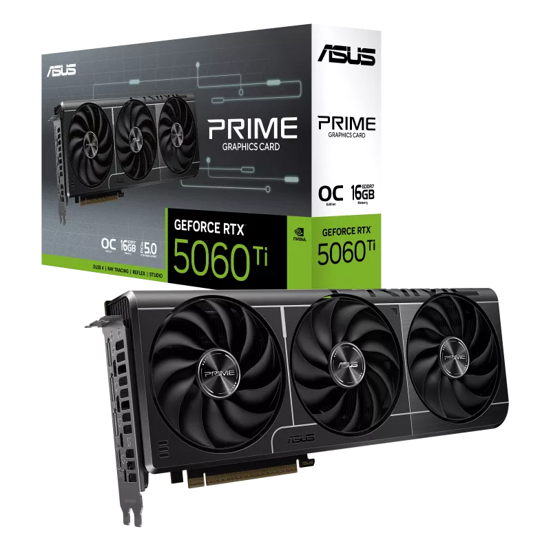 PLACA DE VIDEO ASUS NVIDIA GEFORCE PRIME RTX 5060TI 16GB GDDR7 OC EDITION