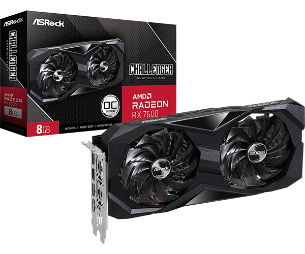 PLACA DE VIDEO ASROCK RX 7600 8GB CHALLENGER